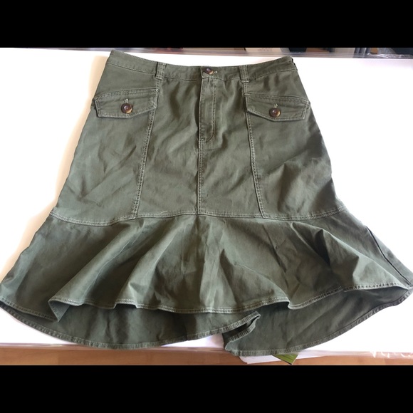 Anthropologie Maeve Utility Flounced Skirt - Picture 2 of 7